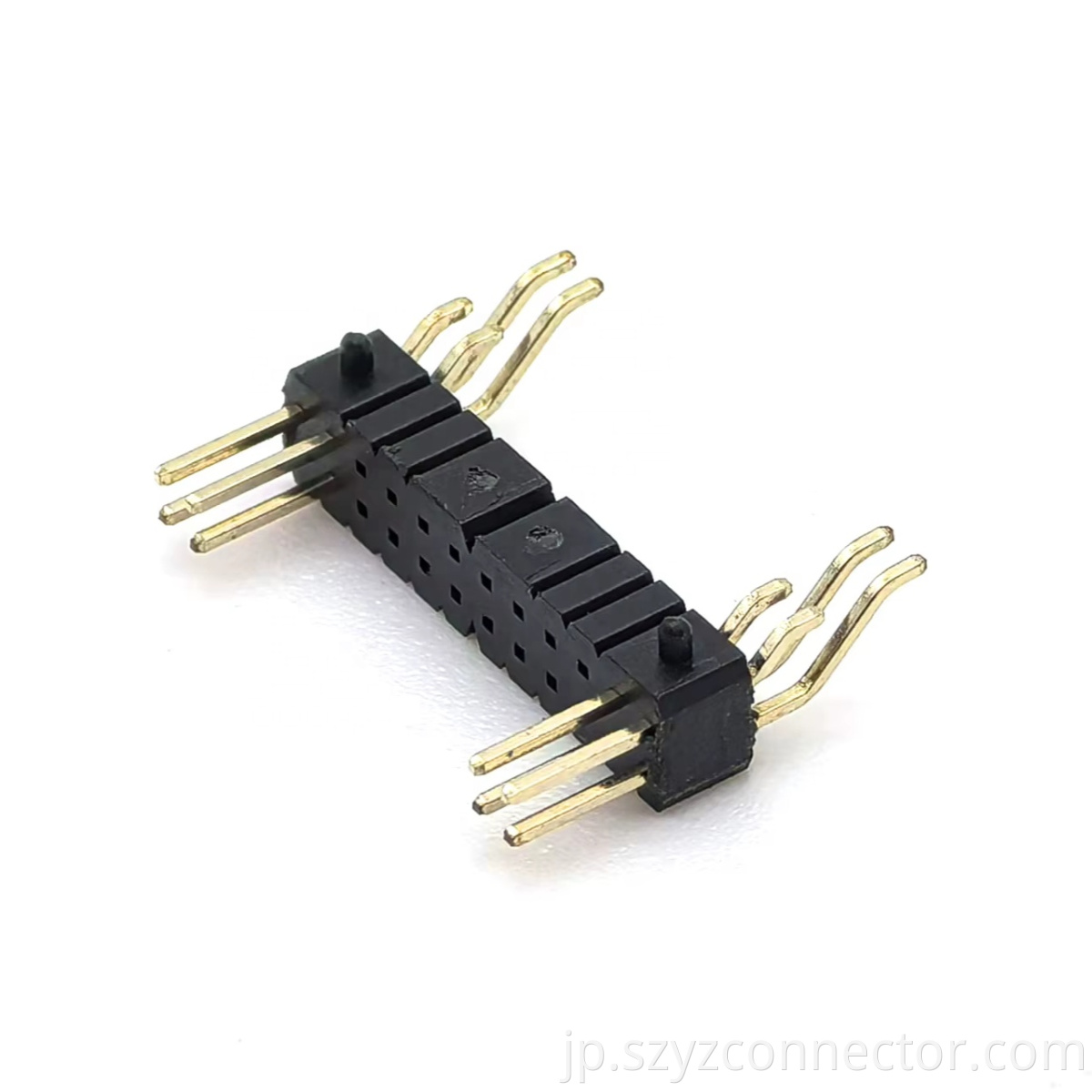 1.27mm Pitch Pin Header Dual Row Right Angle SMT Pins 5-20: No Connect SQ0.4mm H:2.5mm 2*12P